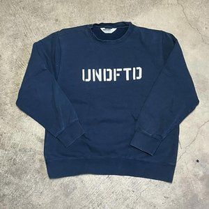Undefeated Sweatshirt Men's Medium Blue Crewneck Adult Cotton Blend Streetwear*